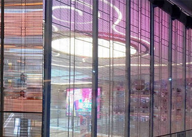중국 1R1G1B P12mm 상점 광고를 위한 높이 투명한 유리벽 LED 스크린 협력 업체